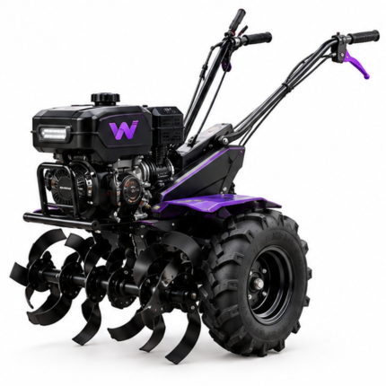 Woossox 15 HP 420cc Heavy-Duty Walk-Behind Tractor Tiller with LED Headlight – 41 Inch Tilling Width, 12 Inch Depth, Electric Start, 6 Forward + 2 Reverse Gears