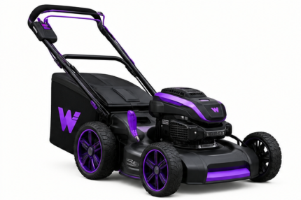 Woossox 22 Inch Gas Self-Propelled High-Wheel Lawn Mower – 200cc OHV Engine, 3-in-1 Mulch/Bag/Side Discharge, Rear-Wheel Drive, Dual-Lever Height Adjust